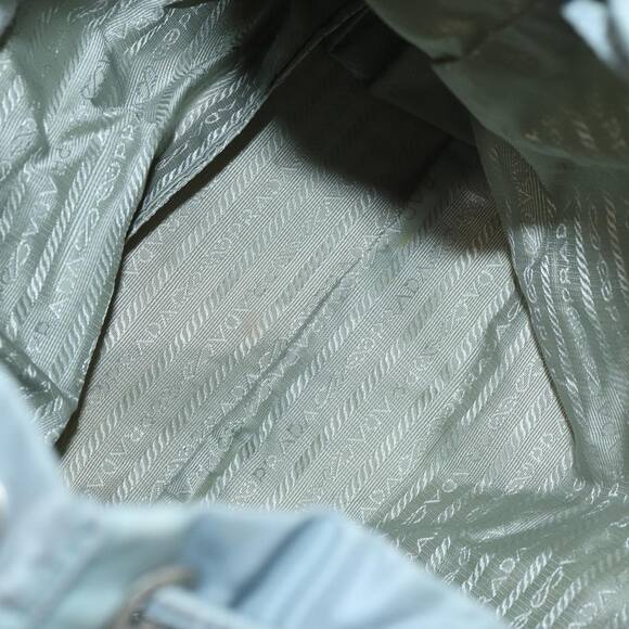 PRADA Backpack Nylon Light Blue Silver - Picture 11 of 16